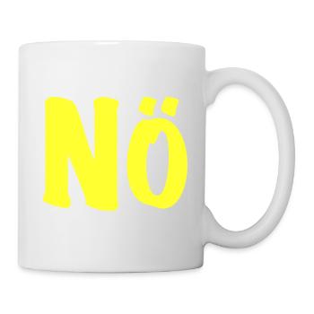 Non en jaune fluo - Neon No Nope No Fun - Mug blanc - blanc - Droite