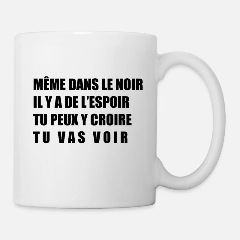 Meme dans le noir - Mug blanc - blanc