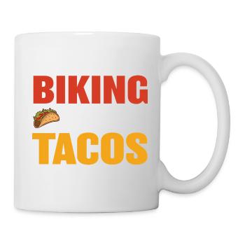 Biking and tacos design for leisure - Mug - white - Right