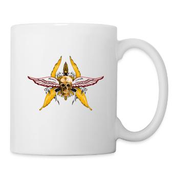 Ange avec crâne et ailes - Mug blanc - blanc - Droite