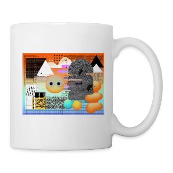Mélange géométrique abstrait pour des looks créatifs - Mug blanc - blanc - Droite