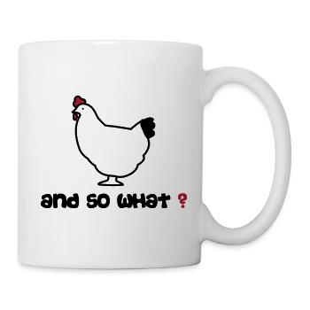 Poule And So What ? par Helfspawn - Mug blanc - blanc - Droite