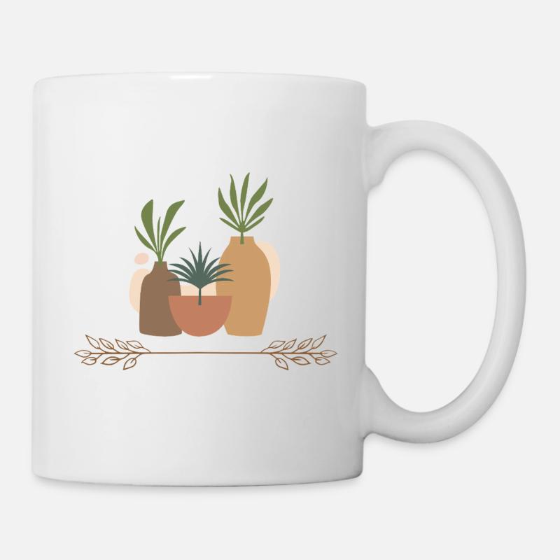 Vase Plants Collage - Mug - white