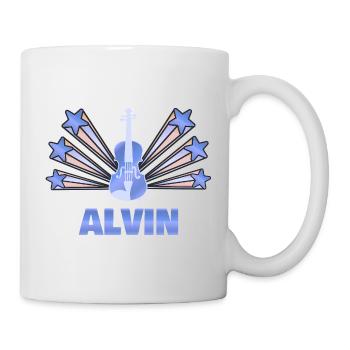 Alvin als Musikinstrument - Tasse - Weiß - Rechts