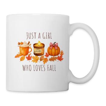 Nur ein Mädchen das Herbst liebt - Tasse - Weiß - Rechts