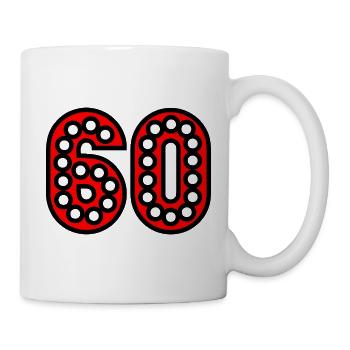 60. 60 ANS. 60e ANNIVERSAIRE. ANNIVERSAIRE 60 ANS. - Mug blanc - blanc - Droite