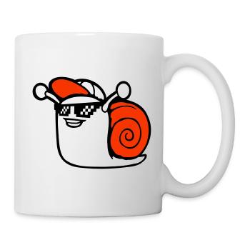 Snail Sunglasses Cute Cute Happy Cool - Mug - white - Right