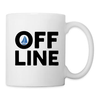Hors ligne – Voile, Mer & Liberté, Skipper - Mug blanc - blanc - Droite