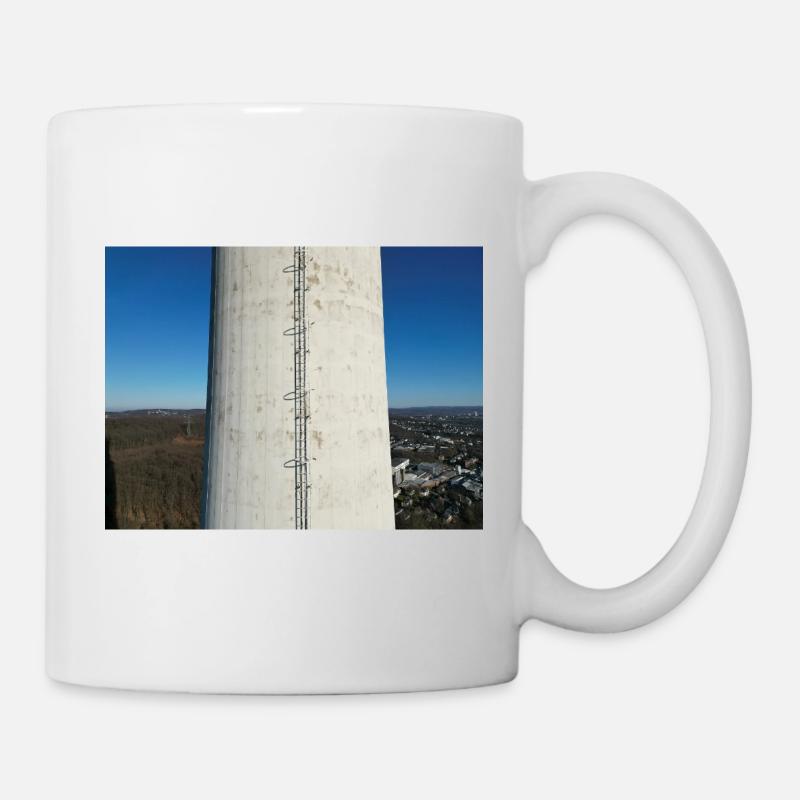 Highly exciting tower above the town of Cuno Herdecke - Mug - white