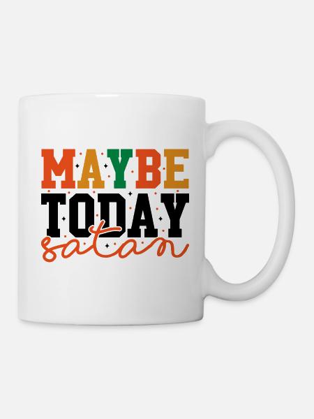 Bunte Buchstabenmuster Punkte - Tasse - Weiß
