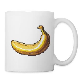 Pixelbanane Retro Pixelkunst - Tasse - Weiß - Rechts