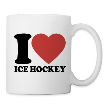 I Love Icehockey - Heart - Winter Sports - Mug - white - Right