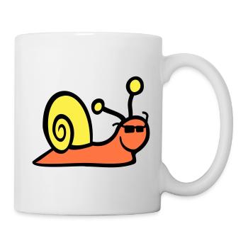 Snail Sunglasses Cute Cute Happy Cool - Mug - white - Right