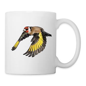 Stieglitz im Flug - Tasse - Weiß - Rechts