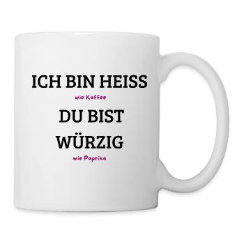 Kaffee Paprika Kontrast - Tasse - Weiß - Rechts