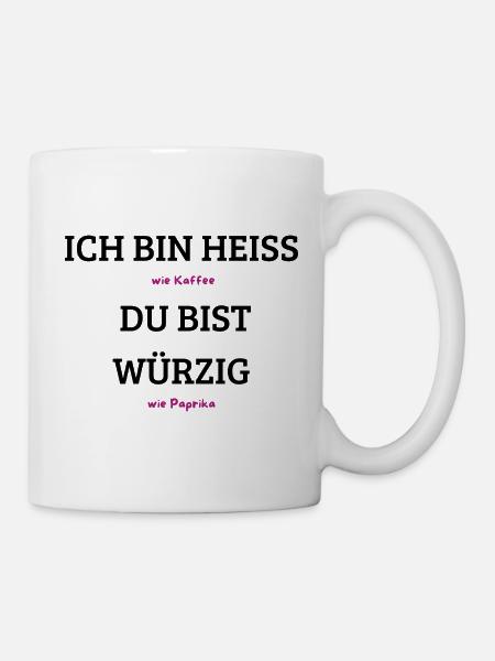 Kaffee Paprika Kontrast - Tasse - Weiß