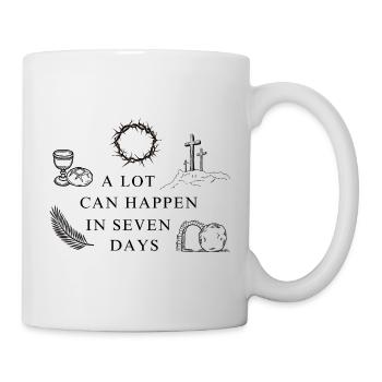 Beaucoup de choses peuvent se passer en sept jours - Mug blanc - blanc - Droite
