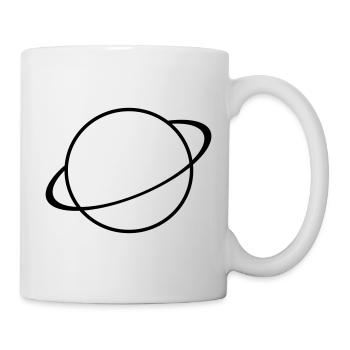 Saturn Icon – Planet Symbol - Tasse - Weiß - Rechts