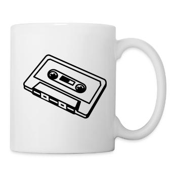 Retro Kassette – Old School Mixtape Musik Desig - Tasse - Weiß - Rechts
