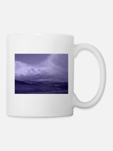 Paysage de brouillard de lavande - Mug blanc - blanc