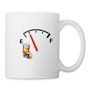 Beer and Tank Gauge Cartoon - Mug - white - Right