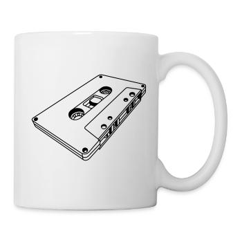 Cassette Oblique Retro – Music Mixtape Design - Mug - white - Right