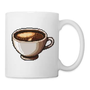 PixelKaffee Kaffeetasse Kunst - Tasse - Weiß - Rechts
