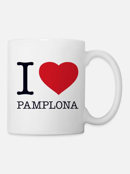 I love Pamplona - Tasse - Weiß