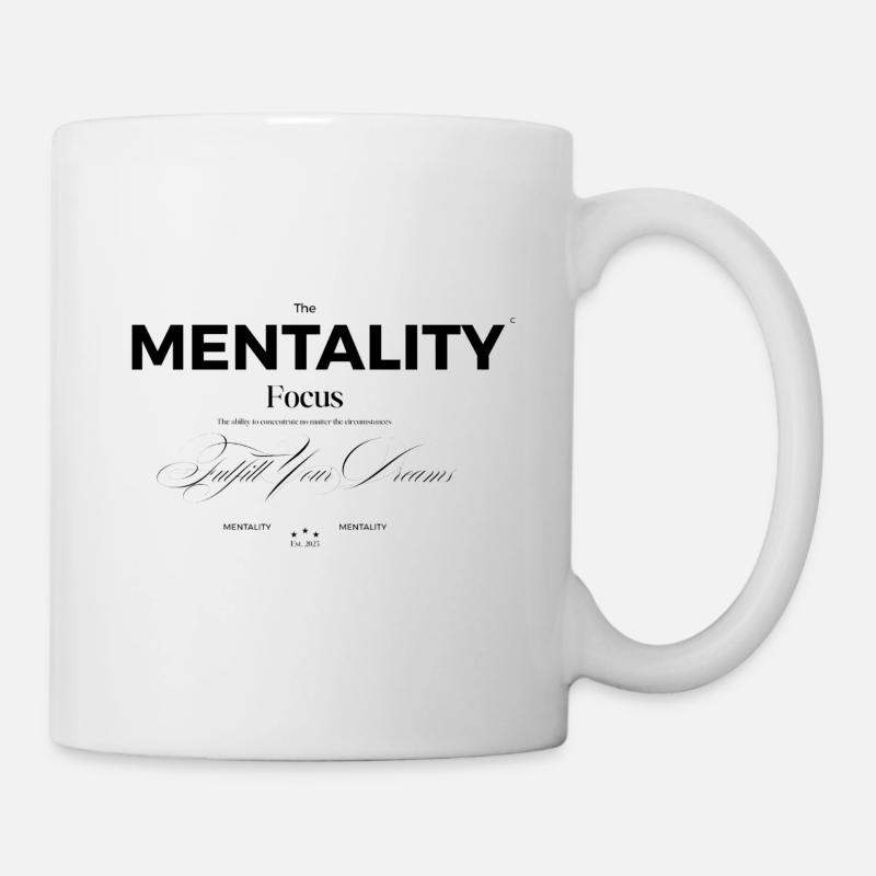 Typografie Buchstabendesign Inspirierende Zitate - Tasse - Weiß