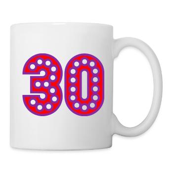 30. 30 YEARS. 30th ANNIVERSARY. 30 YEARS ANNIVERSARY. - Mug - white - Right