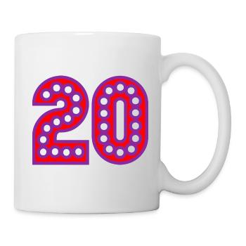 20. 20th ANNIVERSARY. 20 YEARS ANNIVERSARY. 20 YEARS. - Mug - white - Right