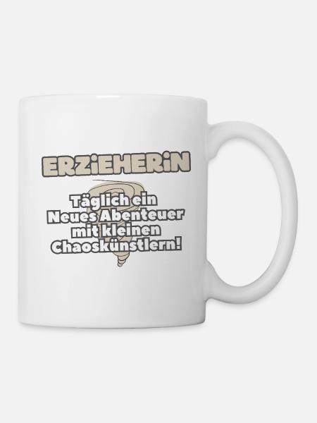 Erzieherin Alltagsabenteuer mit Chaoskünstlern - Tasse - Weiß