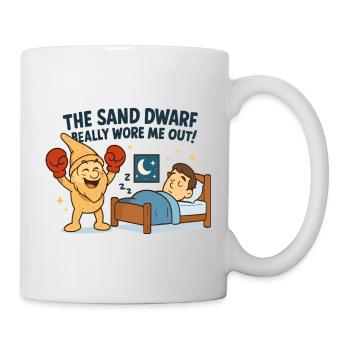 Le nain de sable frappe ! - Mug blanc - blanc - Droite