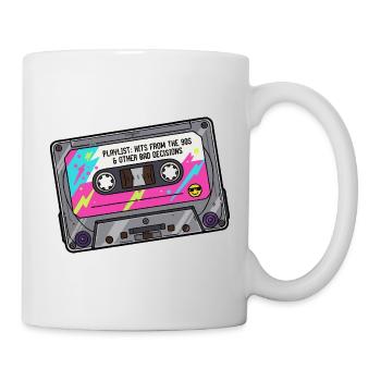 Neon Kassette Playlist 90er Jahre - Tasse - Weiß - Rechts