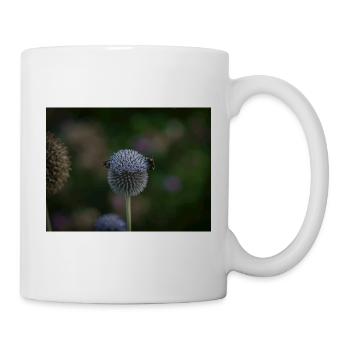 Bees on Purple Globe Thistle - Mug - white - Right