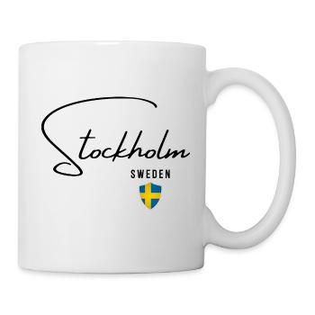 Elegantes Design Stockholm, ich liebe Stockholm - Tasse - Weiß - Rechts
