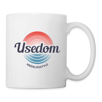 Usedom MeerLifestyle Stranddesign - Tasse - Weiß - Rechts