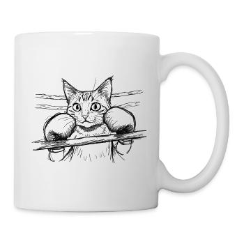 Cat, Sport, Cat, Sports, Boxing, Boxer - Mug - white - Right
