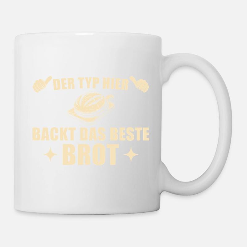 Brot backen - Bester Bäcker Geschenkidee - Tasse - Weiß