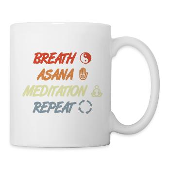 Répétition de méditation Asana respiratoire - Mug blanc - blanc - Droite