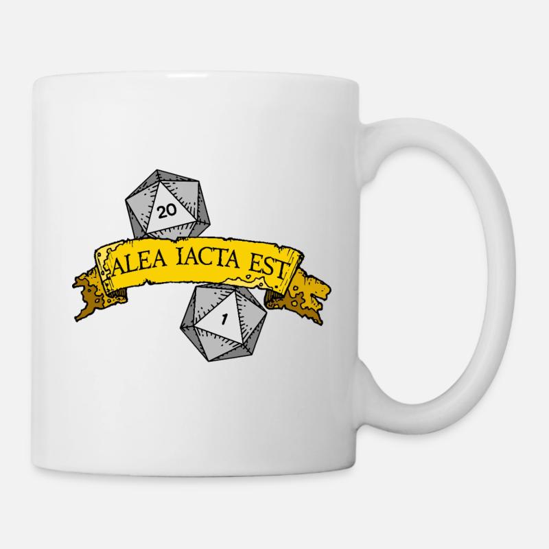 Alea Iacta Est Würfelrolle - Tasse - Weiß