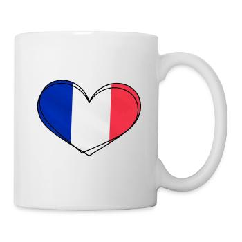 Cœur Tricolore Frankreich - Tasse - Weiß - Rechts