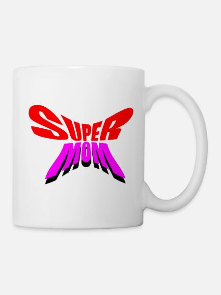 Super Mama / Super Mama - Tasse - Weiß