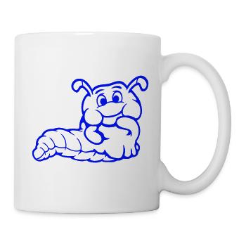 Caterpillar Worm Shy Friendly Curious Looking - Mug - white - Right