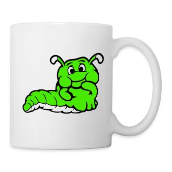 Caterpillar Worm Shy Friendly Curious Looking - Mug - white - Right