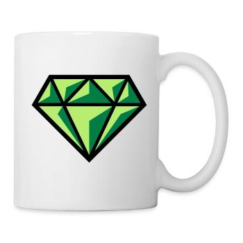 Diamant (pierre précieuse symbole brillant / POS Gre 3C) - Mug blanc - blanc - Droite