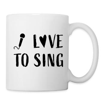 I love to sing - Music Musician Singer - Mug - white - Right