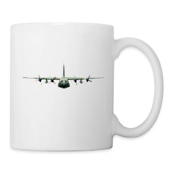 Frontales Militärflugzeug Design - Tasse - Weiß - Rechts