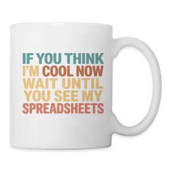 Funny Spreadsheet Designs For Actuary Statistician - Mug - white - Right