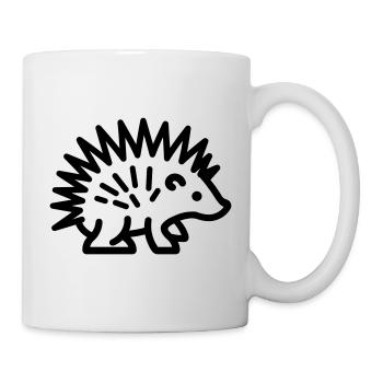 Stachelschwein - Tasse - Weiß - Rechts